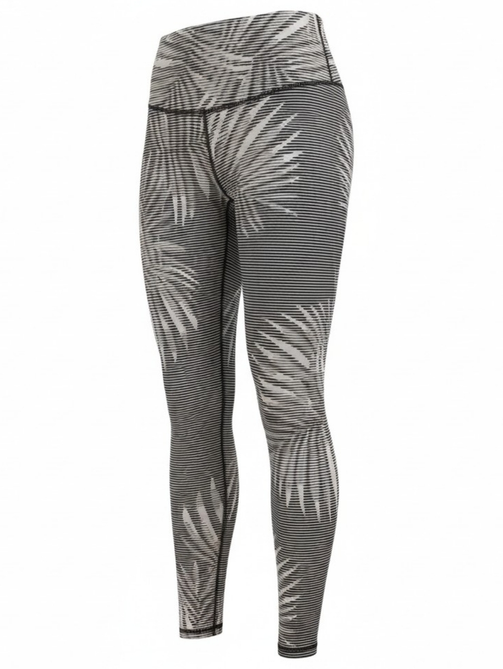 Old Navy Black and White Palm Stripe High Waist Leggings